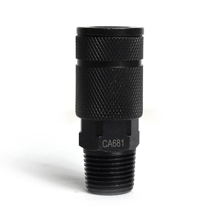 Interstate Pneumatics 3/8 Inch Automotive Steel Coupler x 1/2 Inch Male NPT CA681